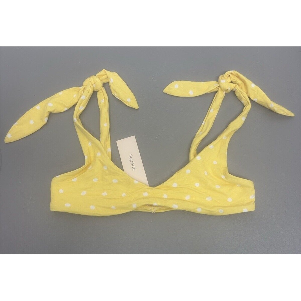 Eberjey Dotty Polka Dot Noelle Limoncello Cloud Bikini Swim Tie‎ Top Small #41